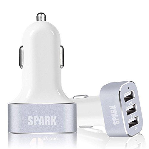 Spark Electronics 3-Port 4.1A(2.1A 1A 1A) Aluminum Panel Rapid USB Car ...