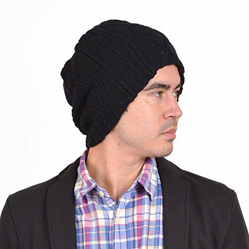 Casualbox mens Japan Thick Wool Knit Hat Beanie Extra Warm Chunky ...
